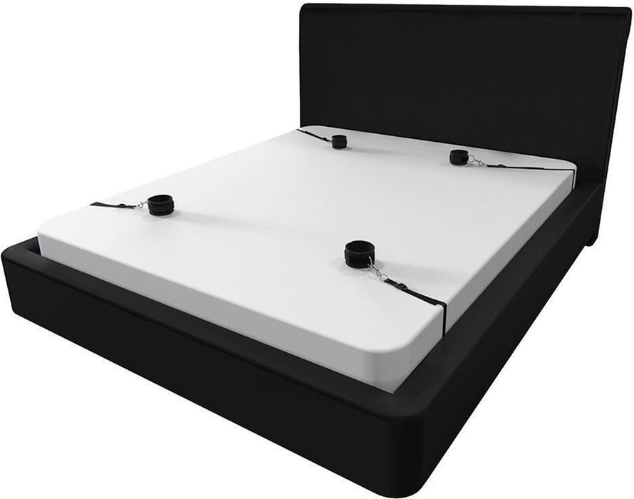 Bed Bondage Set - BDSM - Erotische Handboeien & Enkelboeien - Verstelbaar - Seksspeeltjes voor Koppels - Zwart