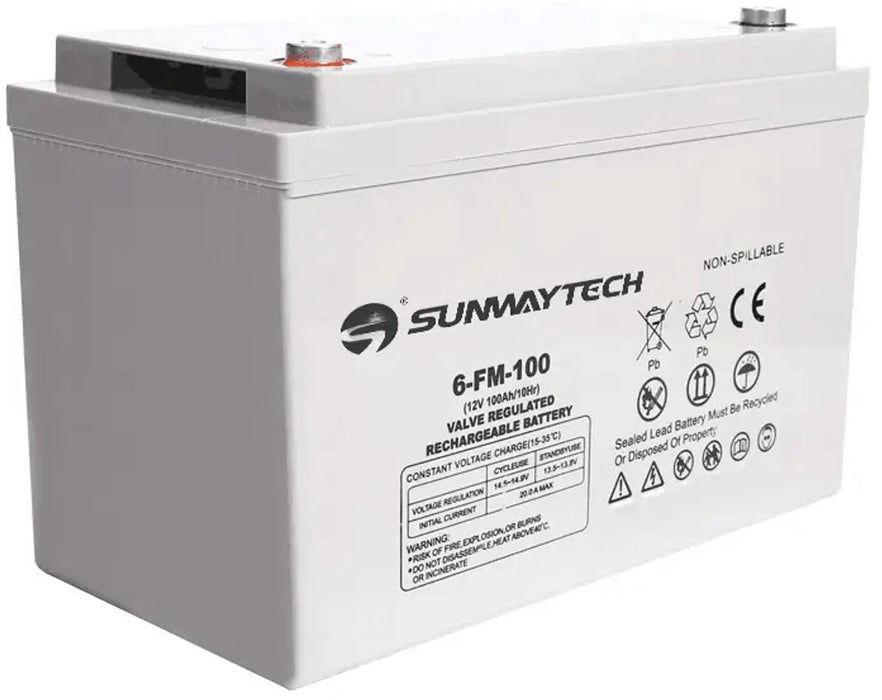 Sunwaytech Gel Accu 12V/100Ah – 6-GFM-100 Betrouwbare Energie, Altijd Beschikbaar