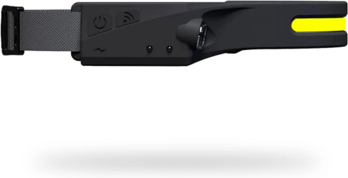 Molisan LED Hoofdlamp 230° - Te bedienen met bewegingssensor - Oplaadbaar USB Type C - 350 lumen - IPX4 Waterdicht - 46 Meter bereik - 5 verschillende standen - INCLUSIEF Opbergtasje en USB Type C kabel