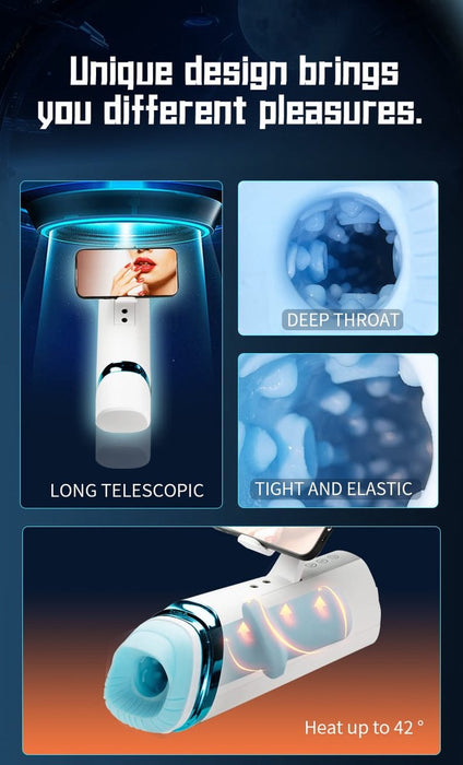 One2Play Masturbator met Telefoonhouder Pocket Pussy - Blowjob Simulator - Kunst Vagina – Sex Toys Mannen – Nep Kut