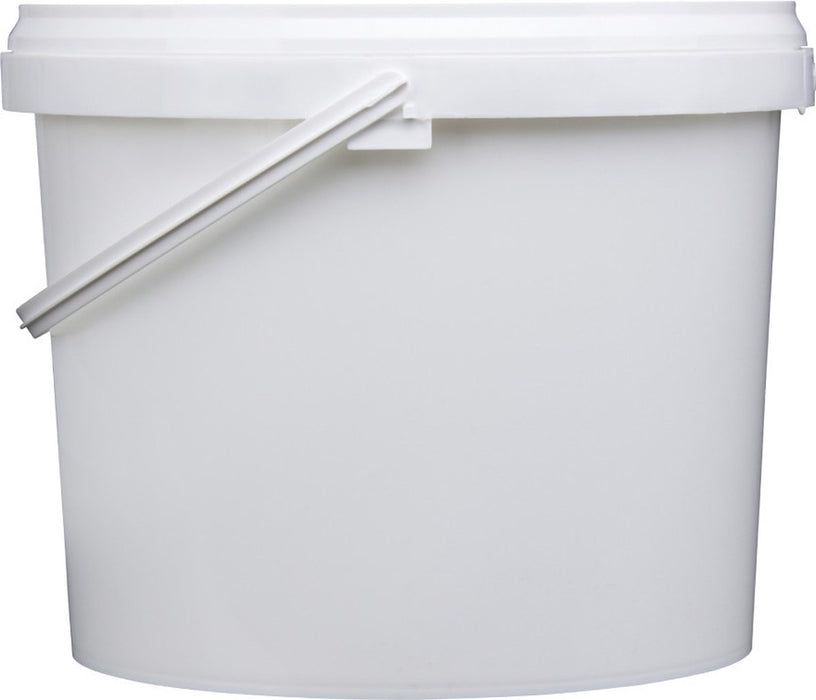 Emmer met deksel - 5 liter - rond - wit