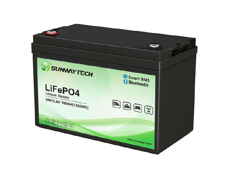 12.8V 100Ah LiFePO4 Batterij incl BMS Lithium Iron Phosphate - 1280Wh 1.28kwh