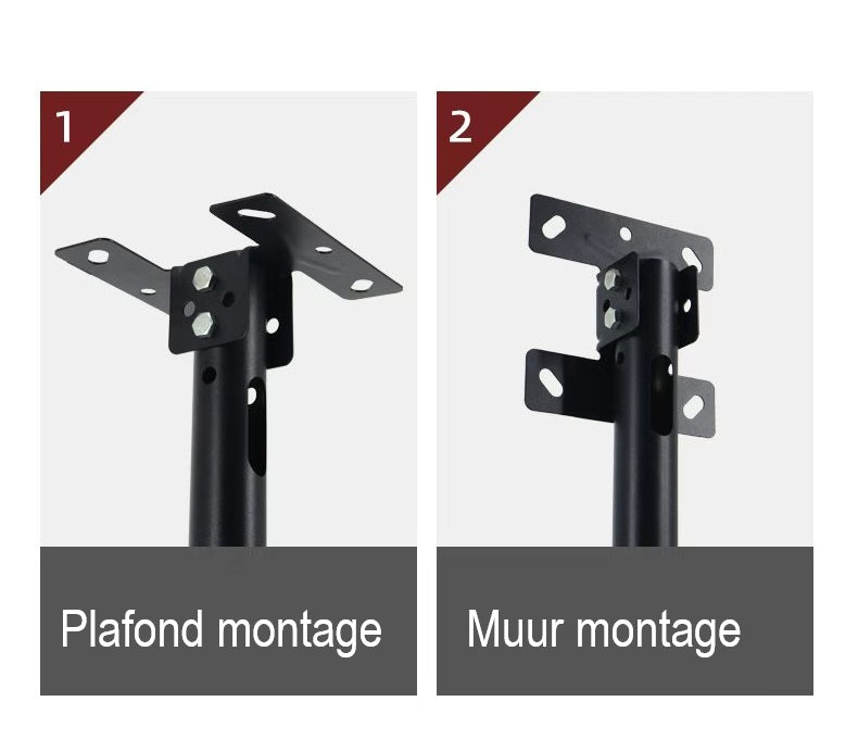 Universele TV-Beugel – 360° Draaibaar – Plafond & Wandmontage – In Hoogte Verstelbaar – VESA tot 600x600 – Voor 32-65 inch TV’s