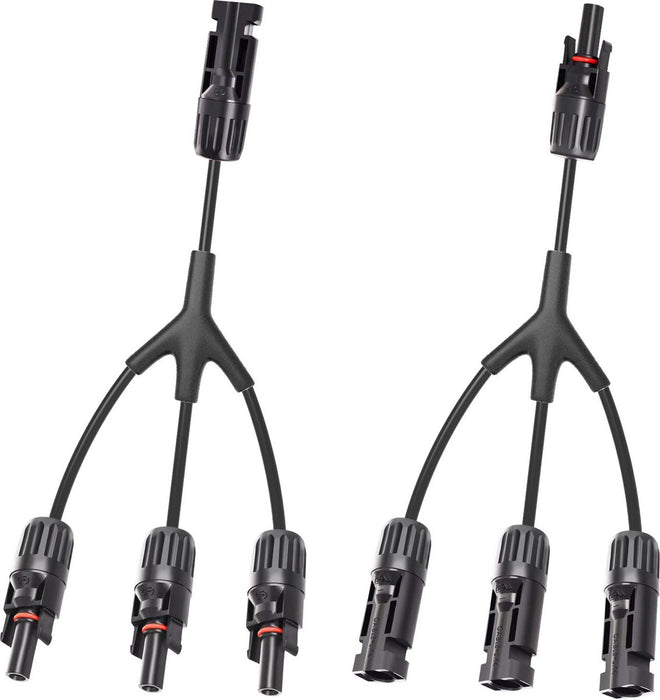 MC4 Solar Connector - Y-Splitter - Solar MC4 Connector - IP67 - 3 Female naar 1 Male + 3 Male naar 1 Female