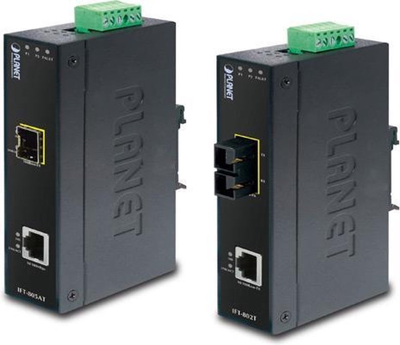 Planet IFT-805AT netwerk media converter 200 Mbit/s Zwart