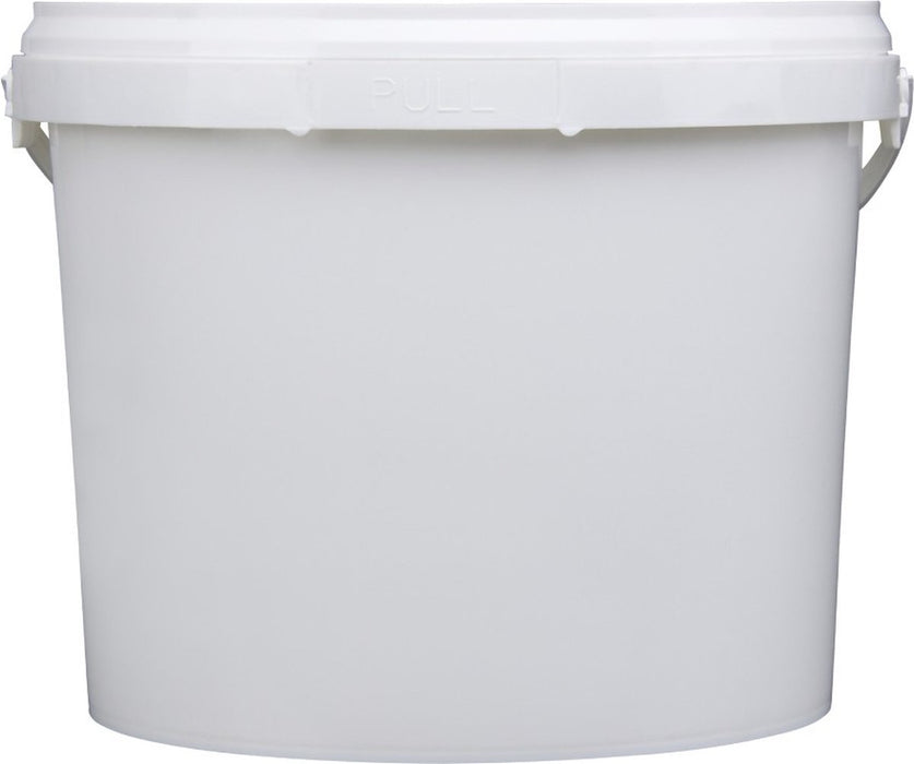 Emmer met deksel - 5 liter - rond - wit