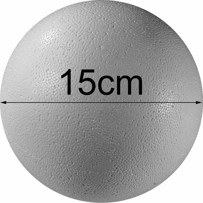 Piepschuim bollen/ballen - 30x - D15 cm - wit - Kerstballen maken - Knutselen hobby materialen