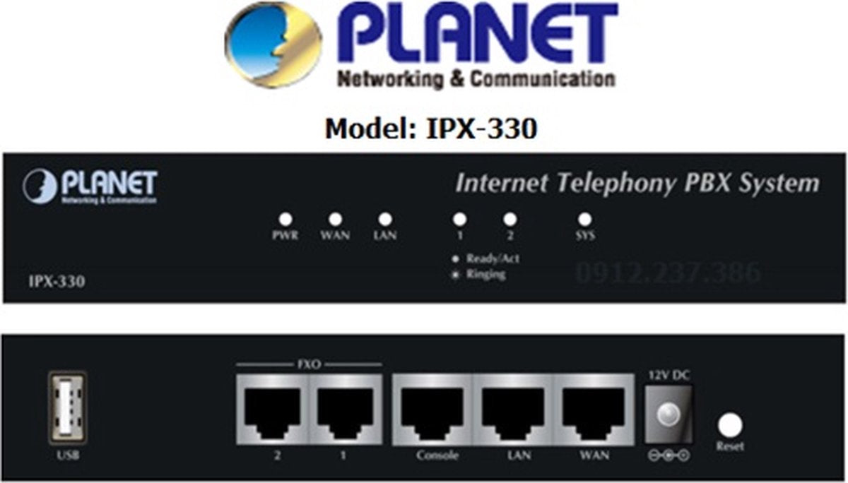 PLANET IPX-330 - SIP PBX Telefooncentrale voor Zakelijk Gebruik