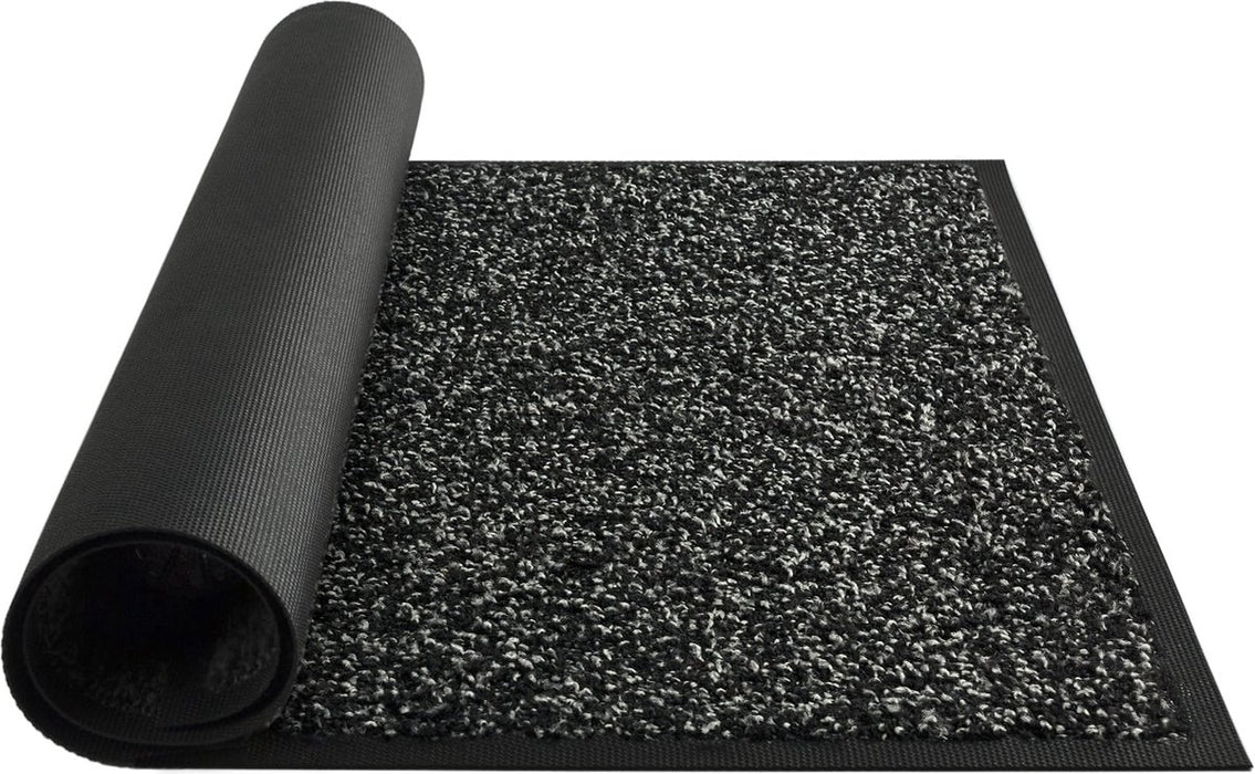 Droogloopmat & Schoonloopmat - 90x60 cm - Deurmat voor binnen en buiten - Antislip - Zwart