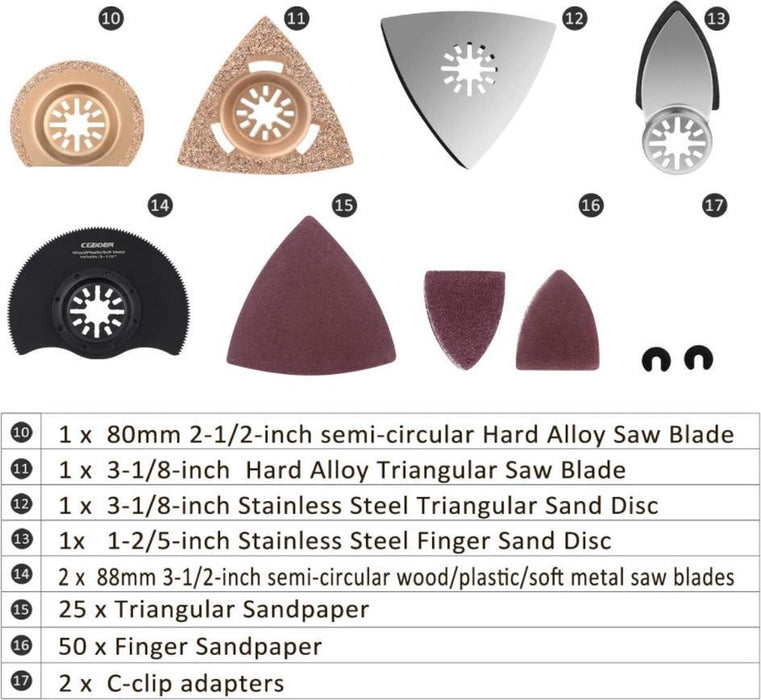 Accessoireset Multitool Oscillerend Zaagbladen Set Universeel  DIY Hobby