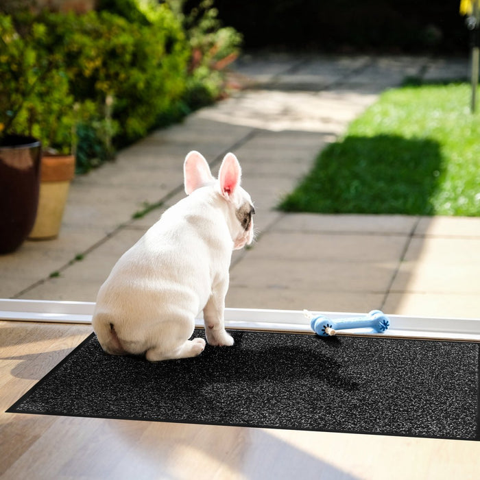 Droogloopmat & Schoonloopmat - 60x40 cm - Deurmat voor binnen en buiten - Antislip - Grijs