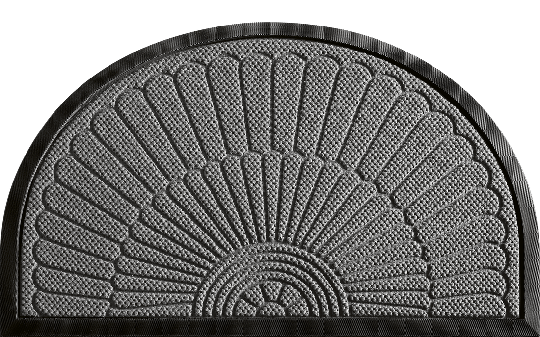Molisan Halfronde Deurmat 60 x 90 cm – Lichtgrijs