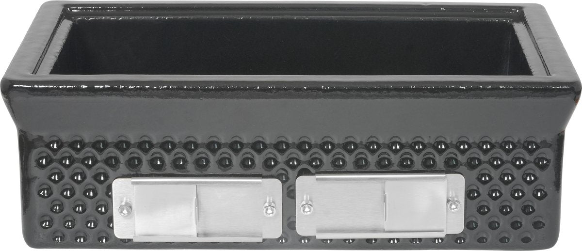 Burnit Kamado Hibachi Grill - Houtskool Barbecue - Shichirin Tafelgrill - Rechthoekige BBQ - Keramische Barbecue - Zwart