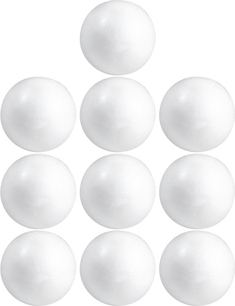 Piepschuim Ballen 15 cm – Wit – 30 stuks