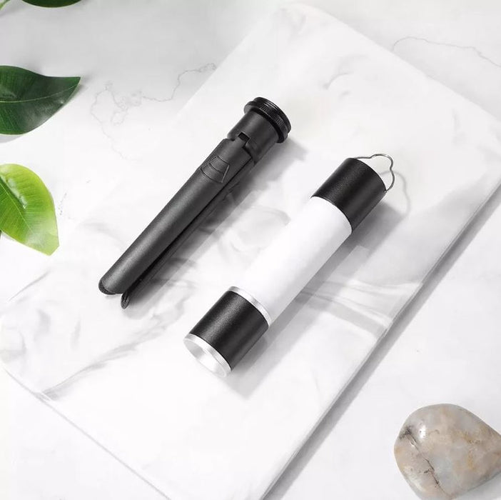 Molisan - Campinglamp - Tentlamp - Lantaarn - Multifunctioneel - LED lamp op batterijen - Zwart - Tripod