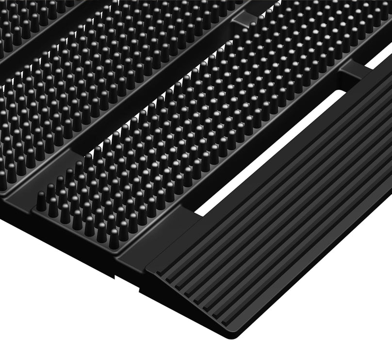 Buiten Deurmat 61x91 cm – Zwart – TPE – Anti-Slip – Weerbestendig – Sterke Schrapfunctie – 3.7 kg