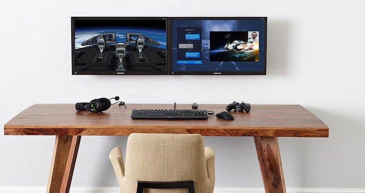 TV PC Muurbeugel wandbeugel voor flatscreen TV's en PC monitoren - 14 t/m 24 inch