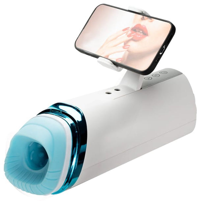 One2Play Masturbator met Telefoonhouder Pocket Pussy - Blowjob Simulator - Kunst Vagina – Sex Toys Mannen – Nep Kut