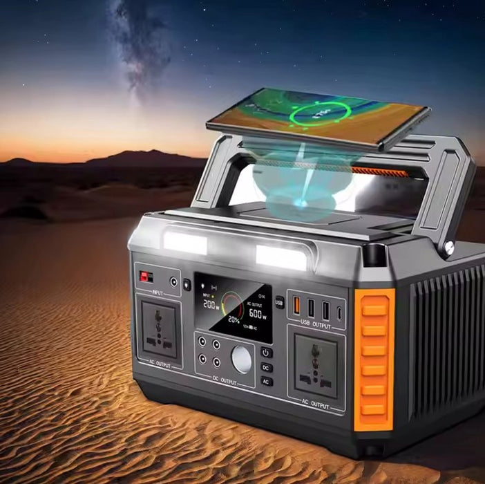 600W 520Wh Draagbare Power Station – Met Draadloos Opladen & Zonnelader