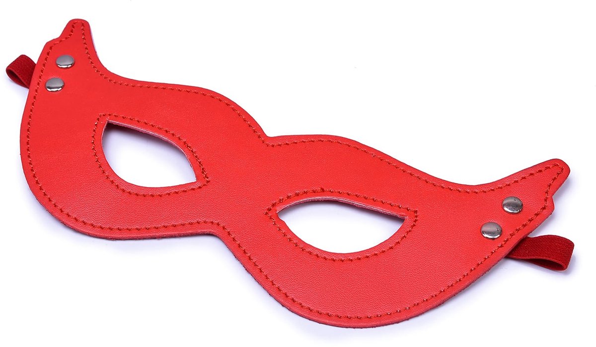 Pu lederen Masker - Sexy masker - Rollenspel masker - Rood - PU Leer - Sexy - Erotisch masker - Harnas - Meesteres One2Play