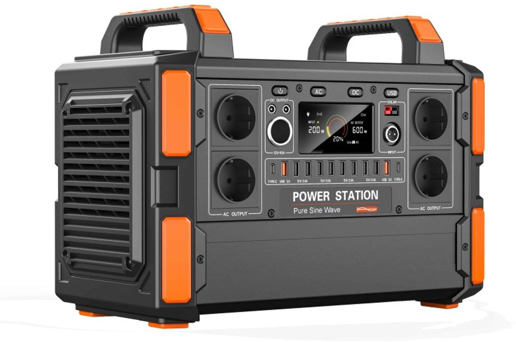 1000W Draagbare Power Station – Outdoor Powerbank met AC 110V-230V LiFePO4 Zonnestroomgenerator – Energieopslagsysteem voor Kamperen