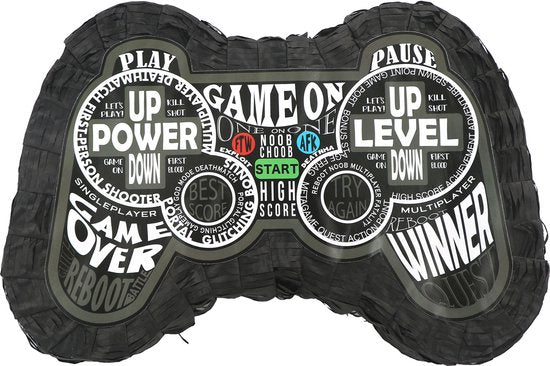 Funny Fashion Pinata van papier - Gamer console/controller thema 42x29 cm - Verjaardag