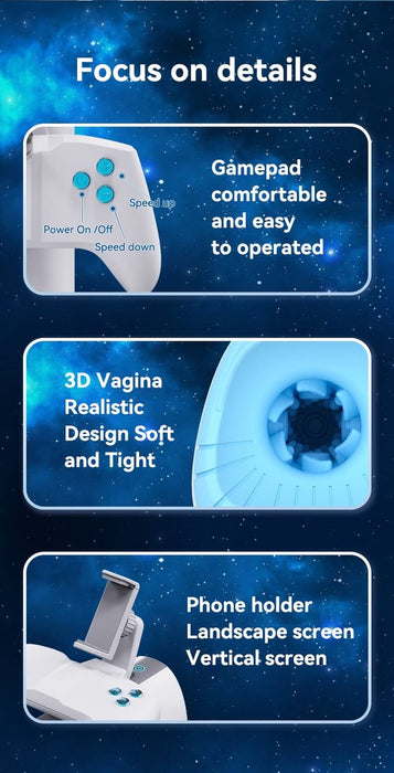 One2Play Masturbator met Telefoonhouder Pocket Pussy - Blowjob Simulator - Kunst Vagina – Sex Toys Mannen – Nep Kut