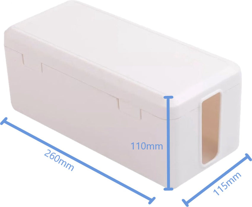 Stekkerdoos cover box wit - Stekkerdoos Opbergbox – Kabelmanagement – Kabeldoos – Opbergdoos stekkerdoos - Kinder beveiliging - Opbergbox Stekkerdoos - Extra veiligheid voor Kinderen/Huisdieren