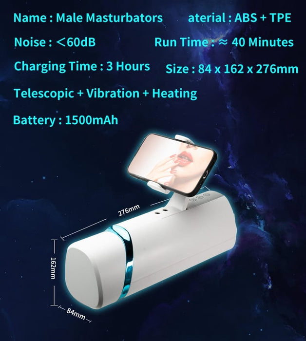 One2Play Masturbator met Telefoonhouder Pocket Pussy - Blowjob Simulator - Kunst Vagina – Sex Toys Mannen – Nep Kut