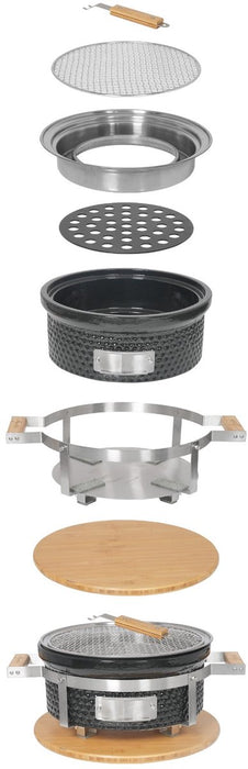 Burnit Hibachi Grill Rond - BBQ - Ronde Shichirin - Teppanyaki - Hibachi - Tafel Grill - ø 30cm