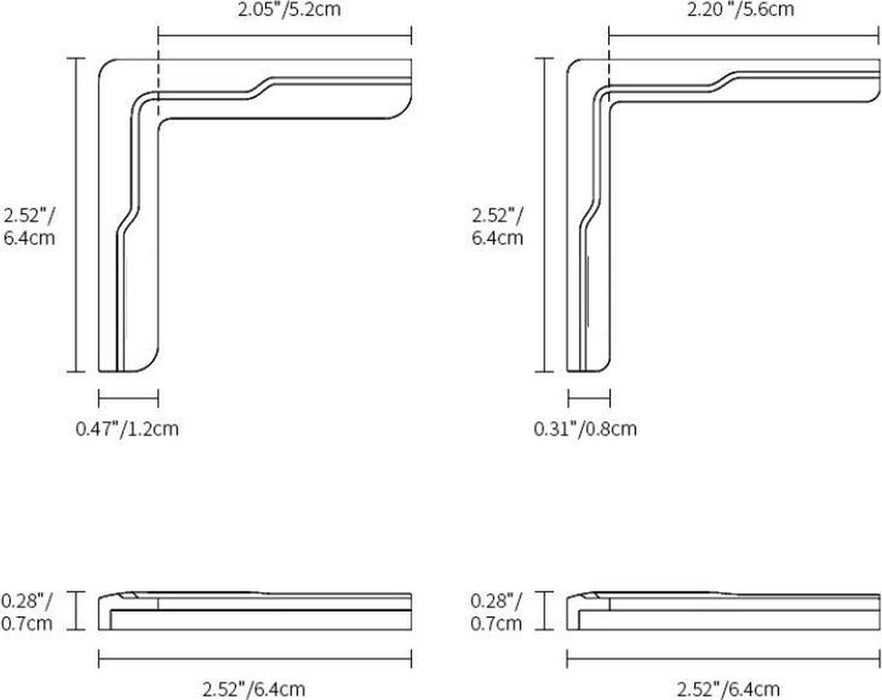 Design hoekbeschermers 4 stuks voor ramen en meubels / Design safety corner guard (Big)