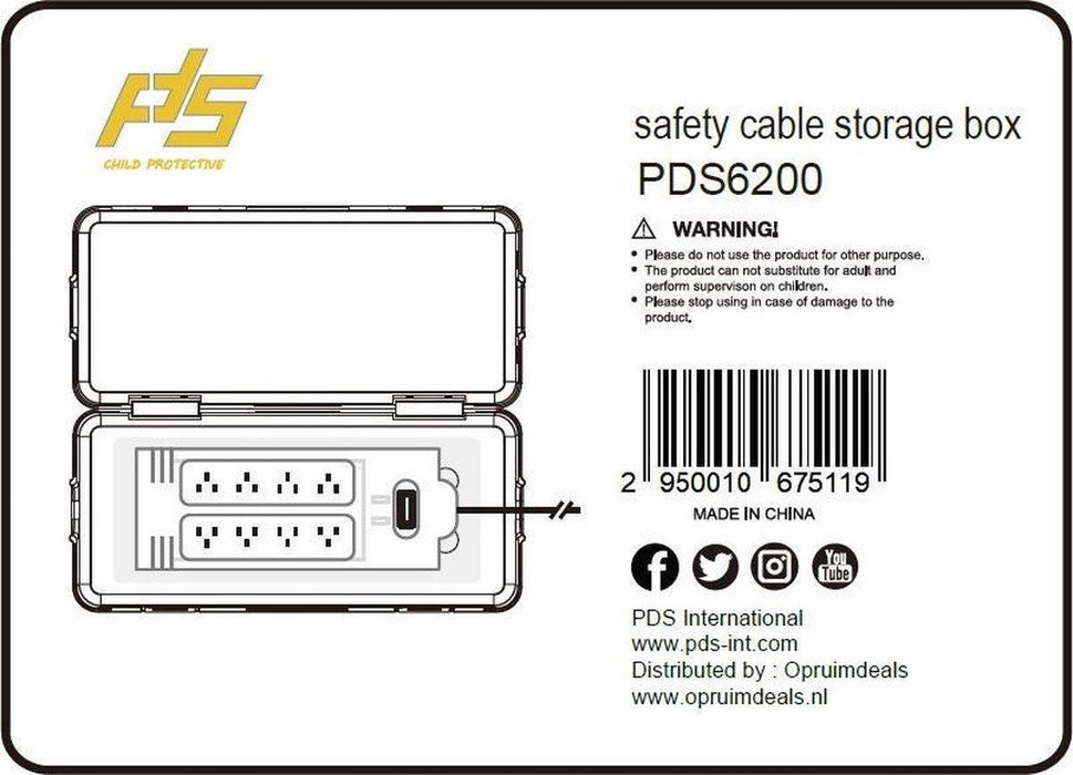 Stekkerdoos cover box wit - Stekkerdoos Opbergbox – Kabelmanagement – Kabeldoos – Opbergdoos stekkerdoos - Kinder beveiliging - Opbergbox Stekkerdoos - Extra veiligheid voor Kinderen/Huisdieren