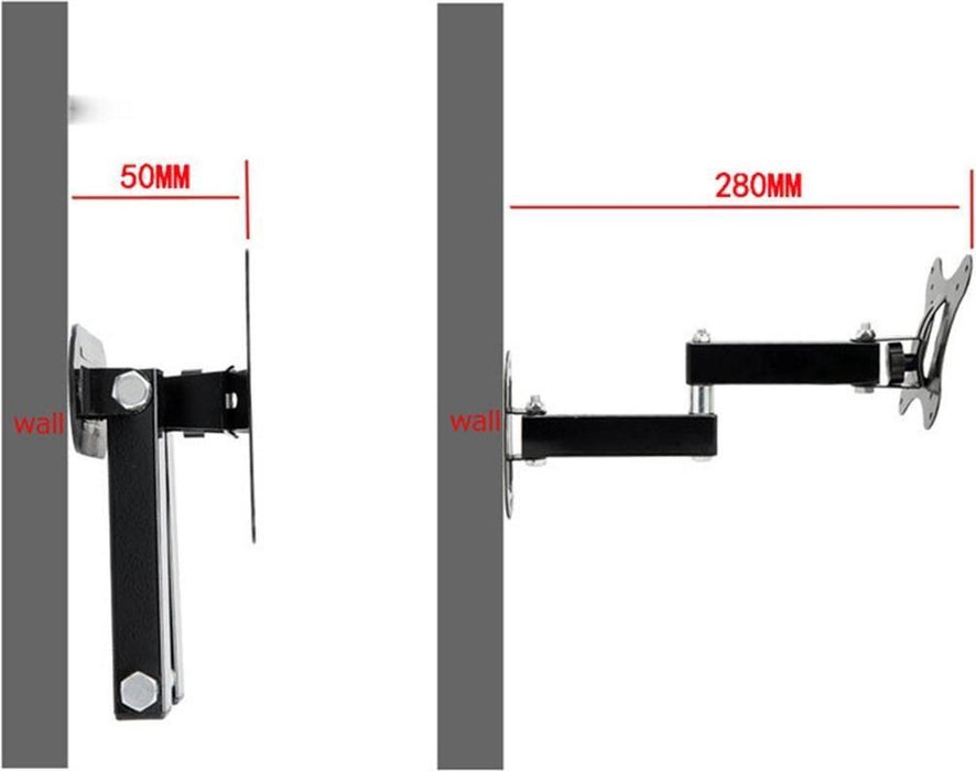 Universele TV Muurbeugel 14–27 Inch – Draaibaar & Kantelbaar TV Wandhouder voor LCD/LED/Plasma