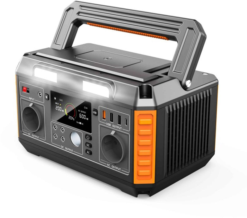 600W 520Wh Draagbare Power Station – Met Draadloos Opladen & Zonnelader